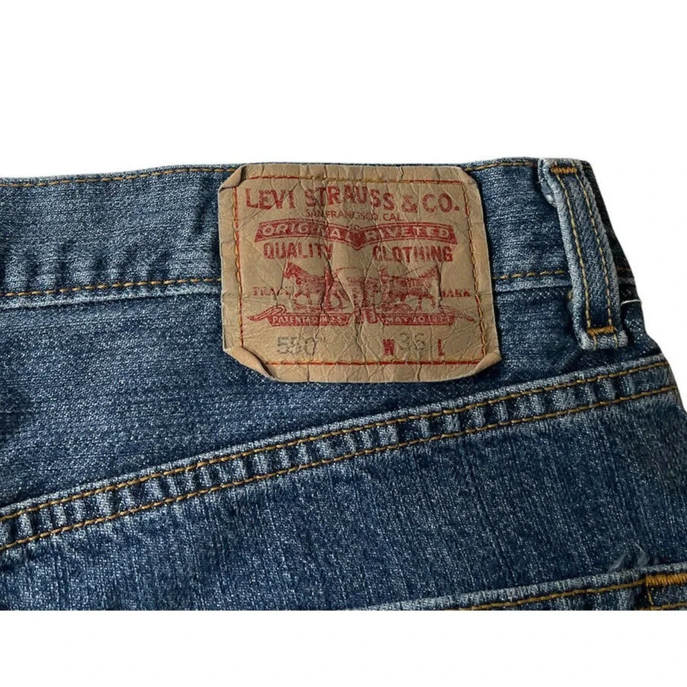 Levi’s Levi Strauss 550 Mens Blue Denim Jean Shorts Relaxed Fit 5 Pockets Sz 36